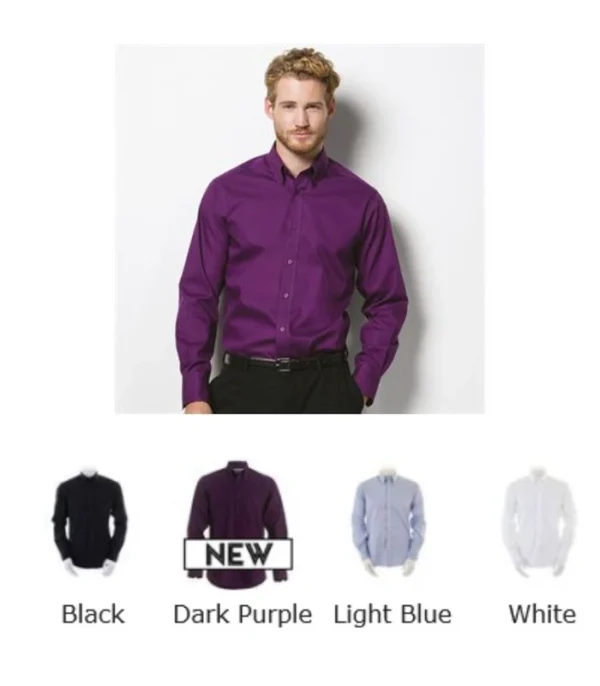 Kustom Kit KK188 L/S Tailored Fit Premium Oxford Shirt